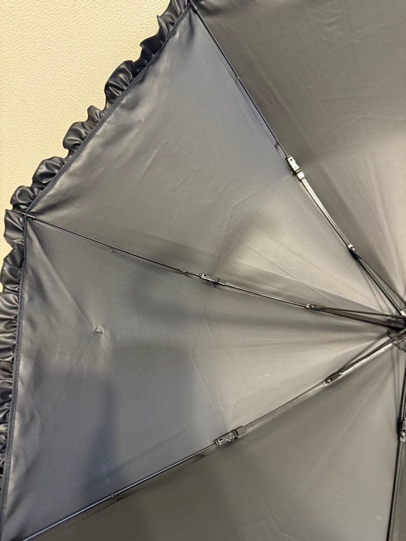 サンバリア100 2段折フリルブラック 木曲がり手元