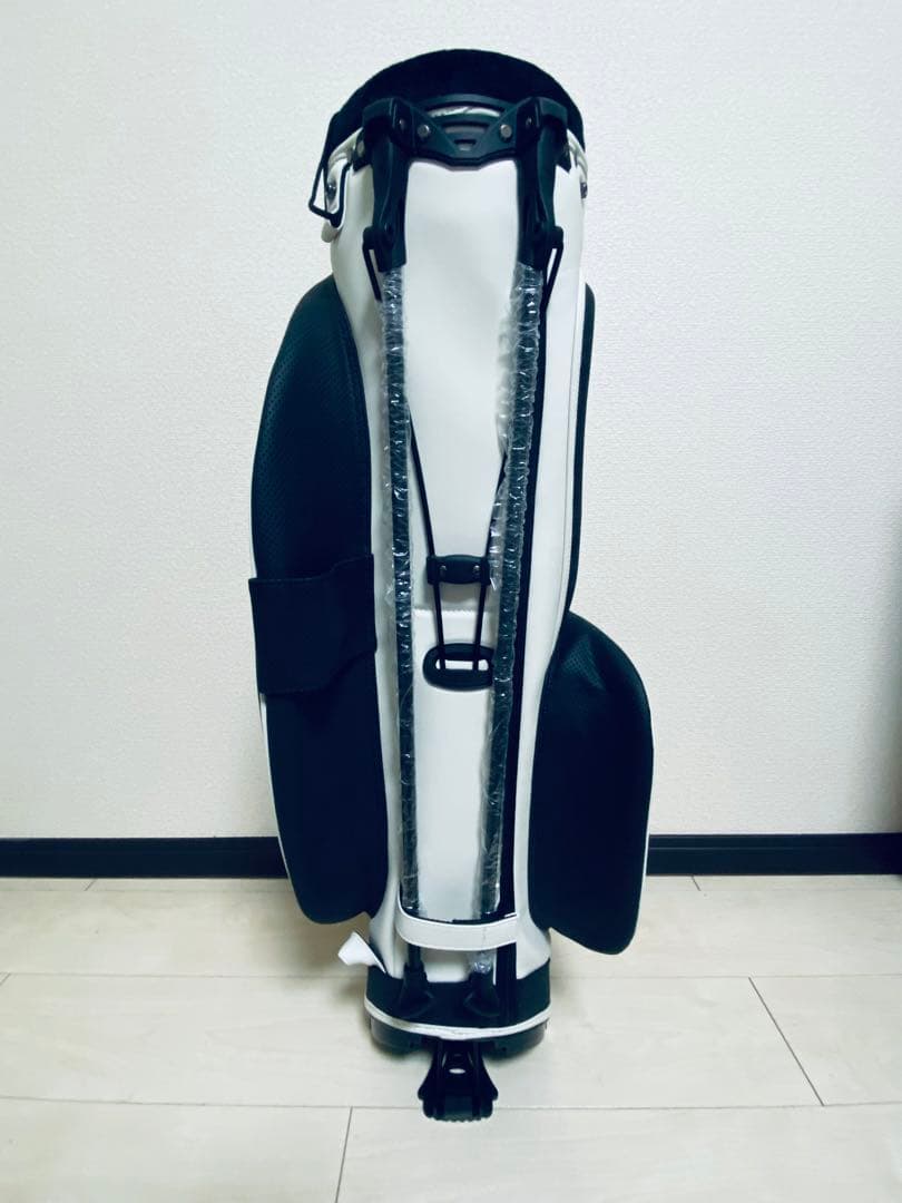 MUTA スタンド式キャディバッグ ホワイト×ブラック