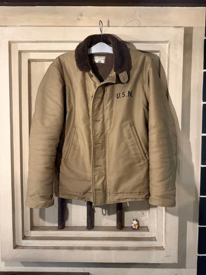 リアルマッコイズ　N1デッキジャケット　アルパカ100% L