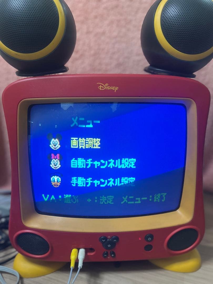 Disney STV-1400J-2 赤いブラウン管テレビ