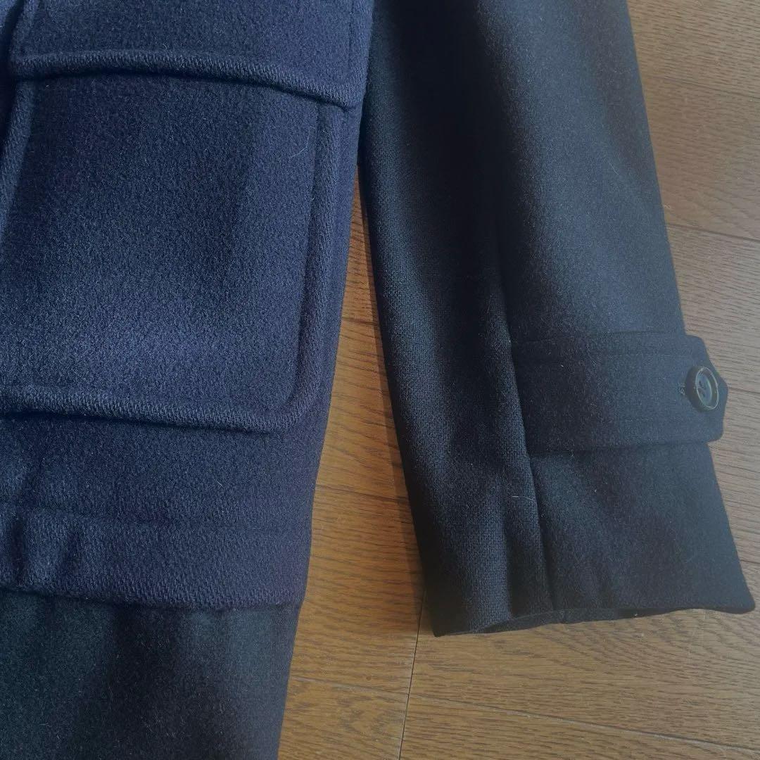 コムデギャルソンオムプリュス　ドッキングダッフルコート　黒X濃紺