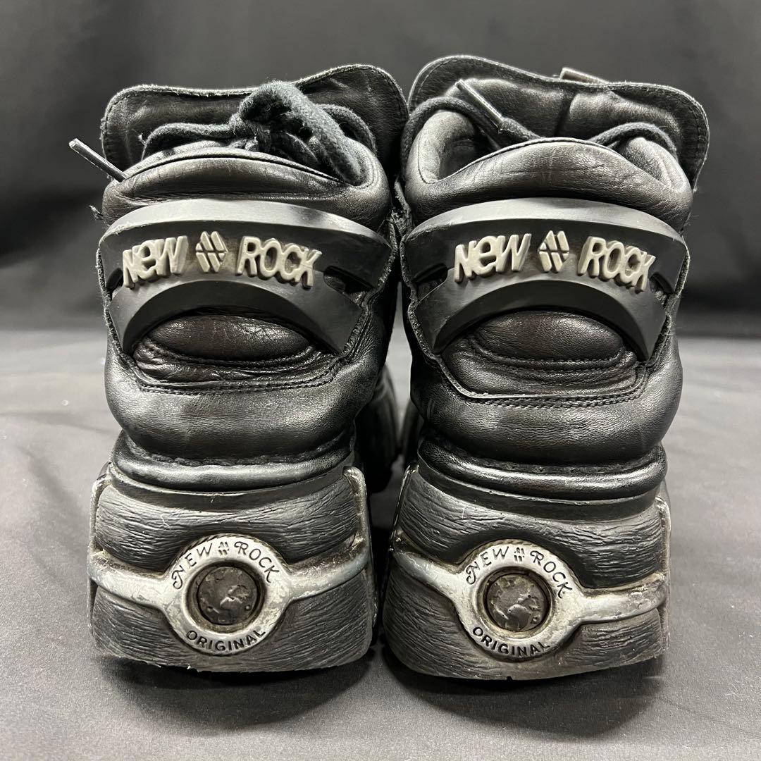 健*介様 J2【used】NEW ROCK 厚底　スニーカー　本革　レザー　ブラ