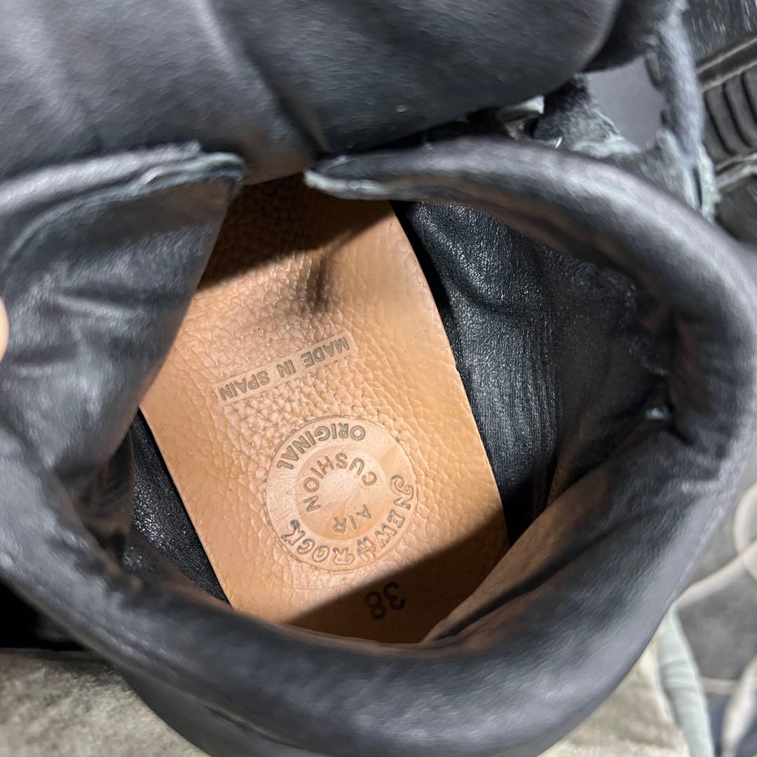 健*介様 J2【used】NEW ROCK 厚底　スニーカー　本革　レザー　ブラ