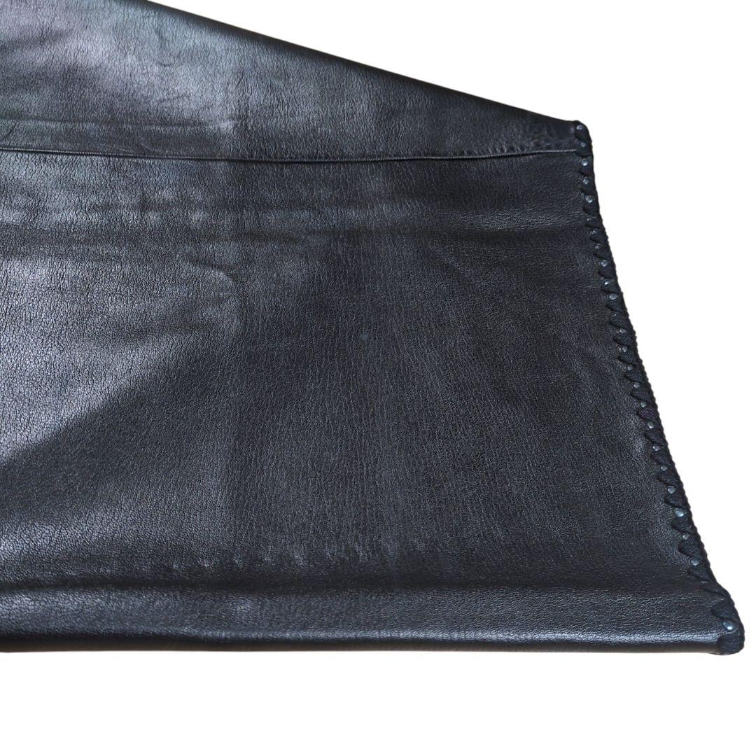 【希少】PRADA ロゴ型押し オールレザー マフラー