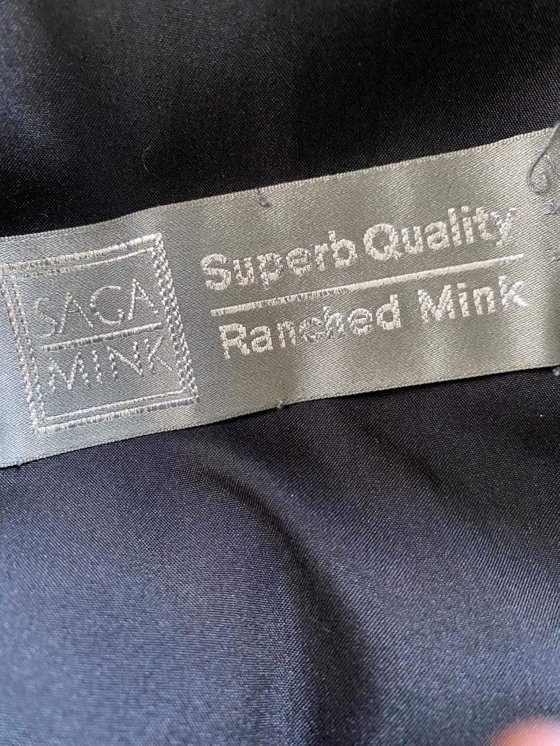 婦人服　毛皮　フェイクファーコート ブラックグレー