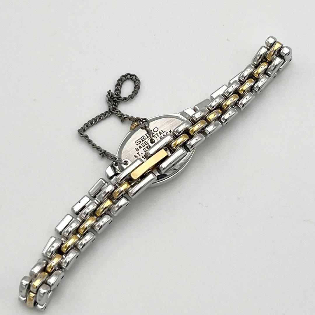 新品電池 SEIKO 1F21-5A00 コンビカラー ホワイト文字盤 腕時計