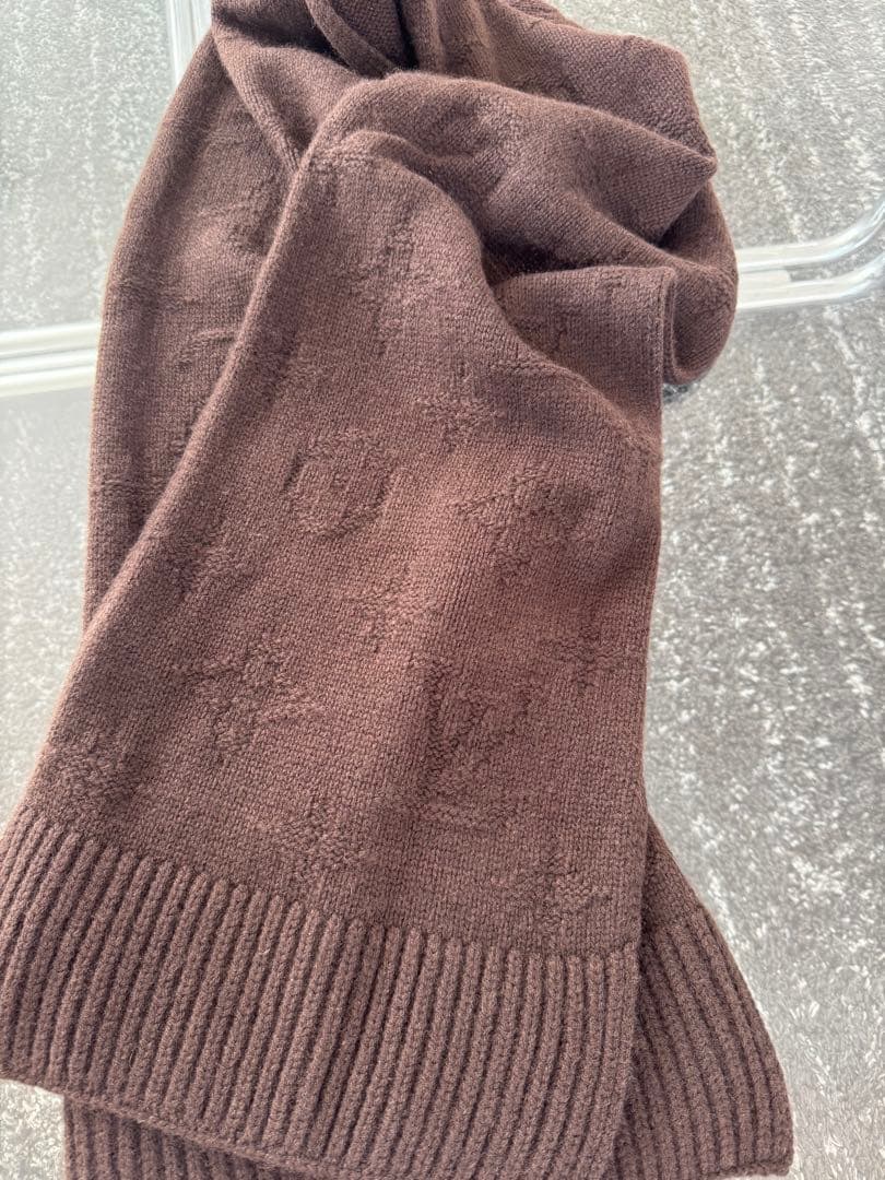 ルイ・ヴィトン カシミヤニットマフラー ユニセックス ブラウン