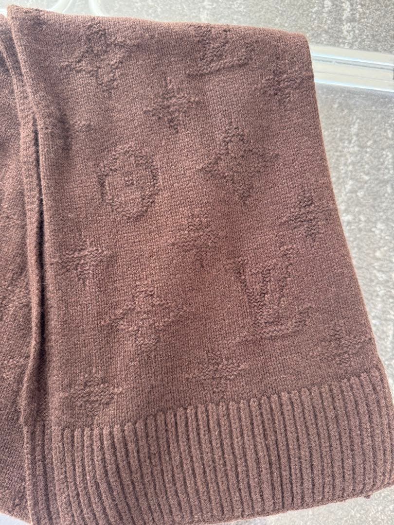 ルイ・ヴィトン カシミヤニットマフラー ユニセックス ブラウン