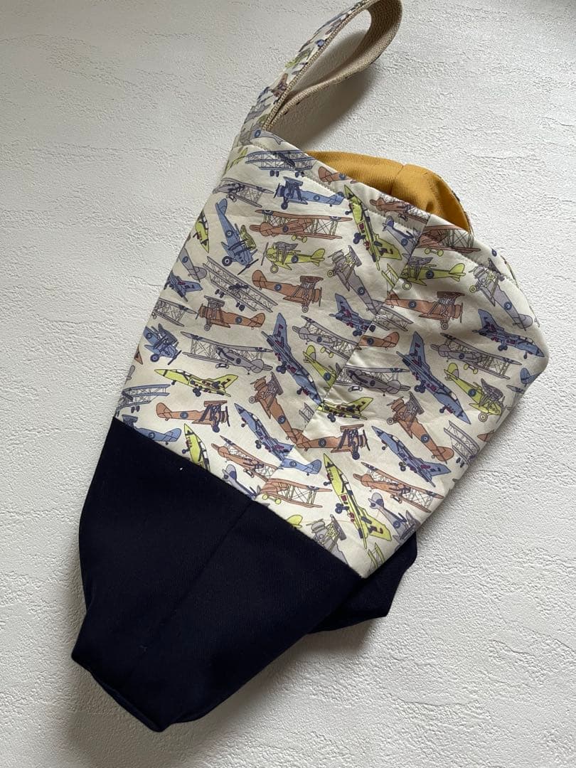 komi　リバティ　レッスンバック　体操着入れ　ハンドメイド