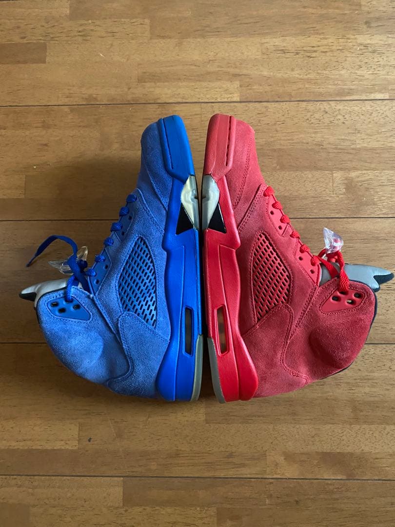 シューズ(男性用) Nike Air Jordan 5 Blue & Red AJ5 28cm