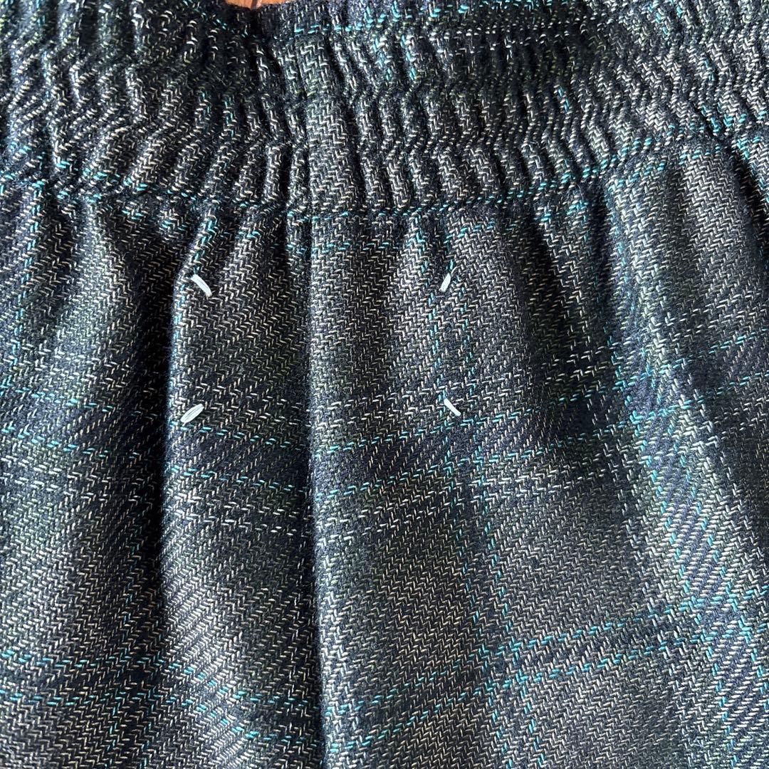 マルジェラ　チェック柄 ゴムウエスト パンツ38サイズ