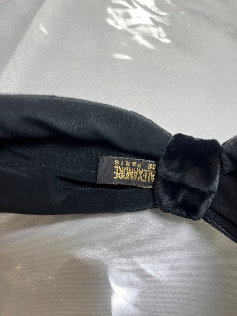 アレクサンドルドゥパリ　ベロアカチューシャ ブラック