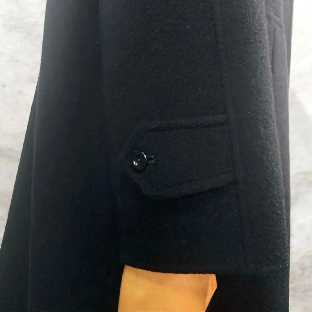 Burberrys ステンカラーコート カシミア混 ビンテージ 黒　M ウール