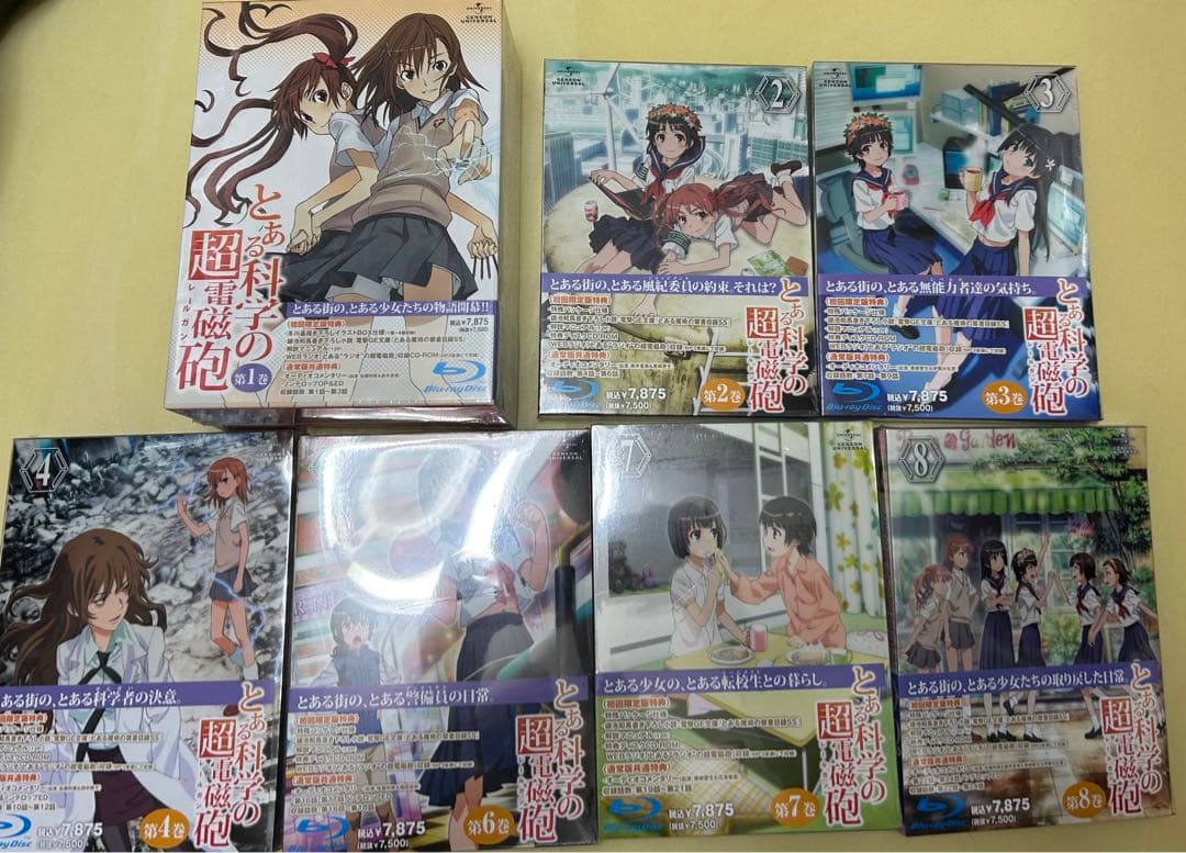 とある科学の超電磁砲　レールガン　Blu-ray 7巻セットまとめ売り　未開封