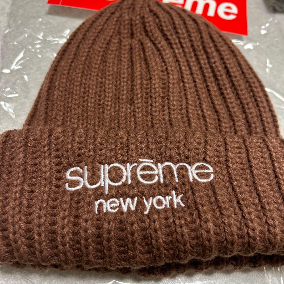 Supreme ニット帽 ブラウン