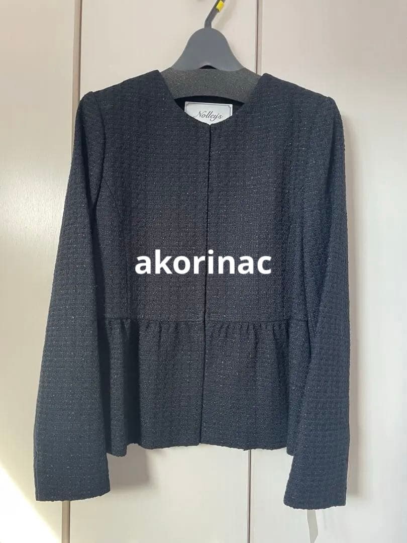ノーリーズ ツィード ノーカラージャケット新品