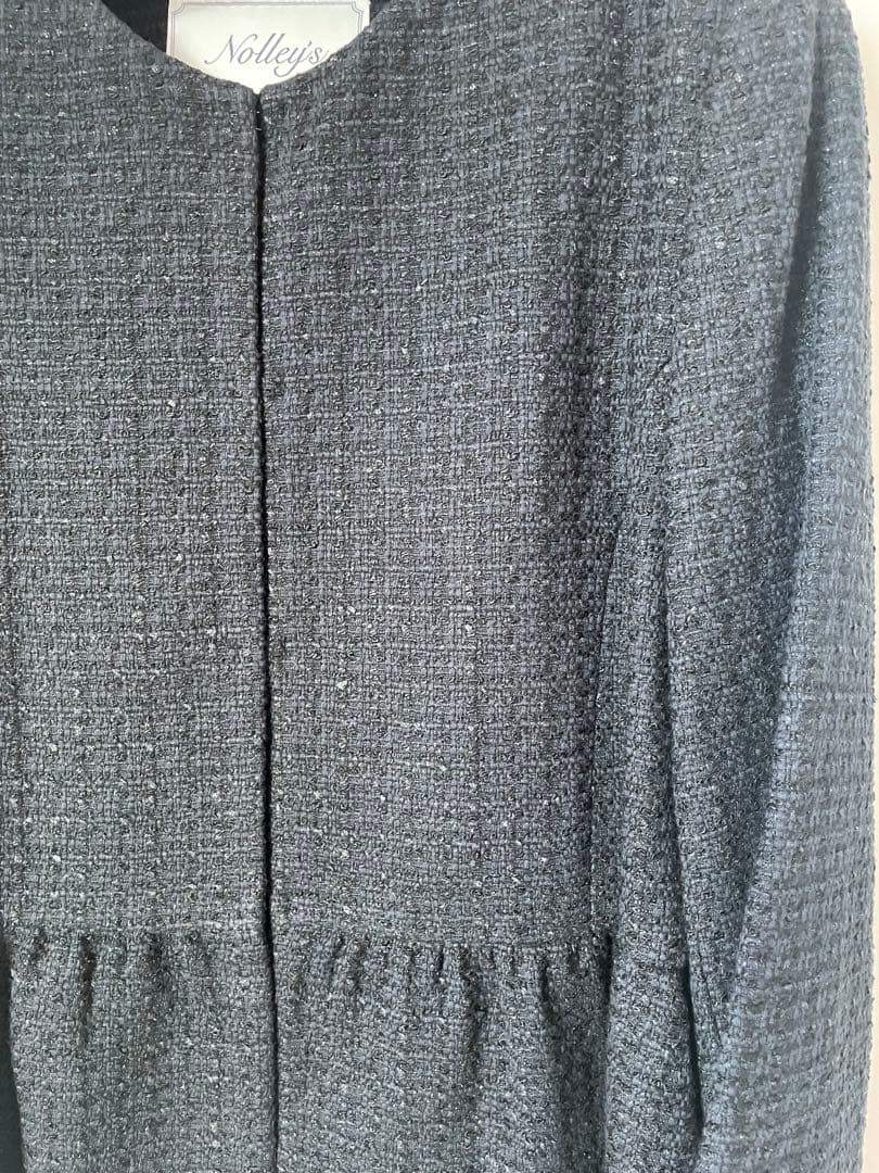ノーリーズ ツィード ノーカラージャケット新品