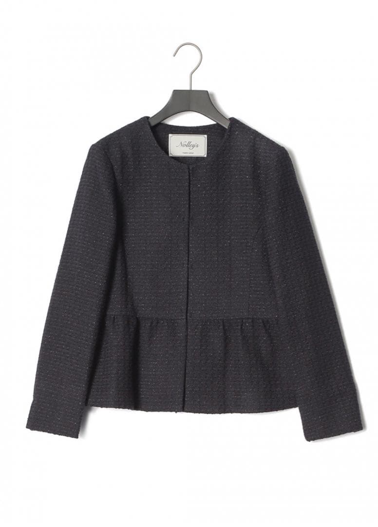 ノーリーズ ツィード ノーカラージャケット新品