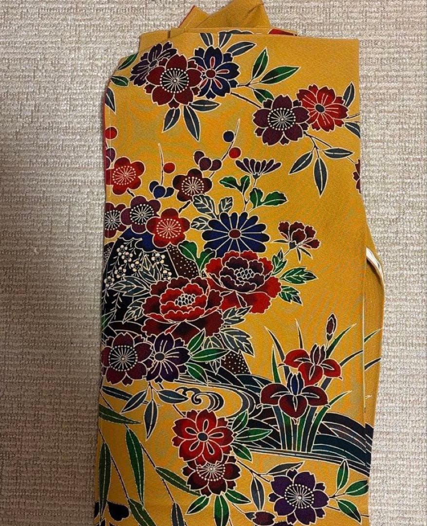 Ｋ*ａ様 【新品未使用品】紅型 振袖 長襦袢＋袋帯(使用品)セット