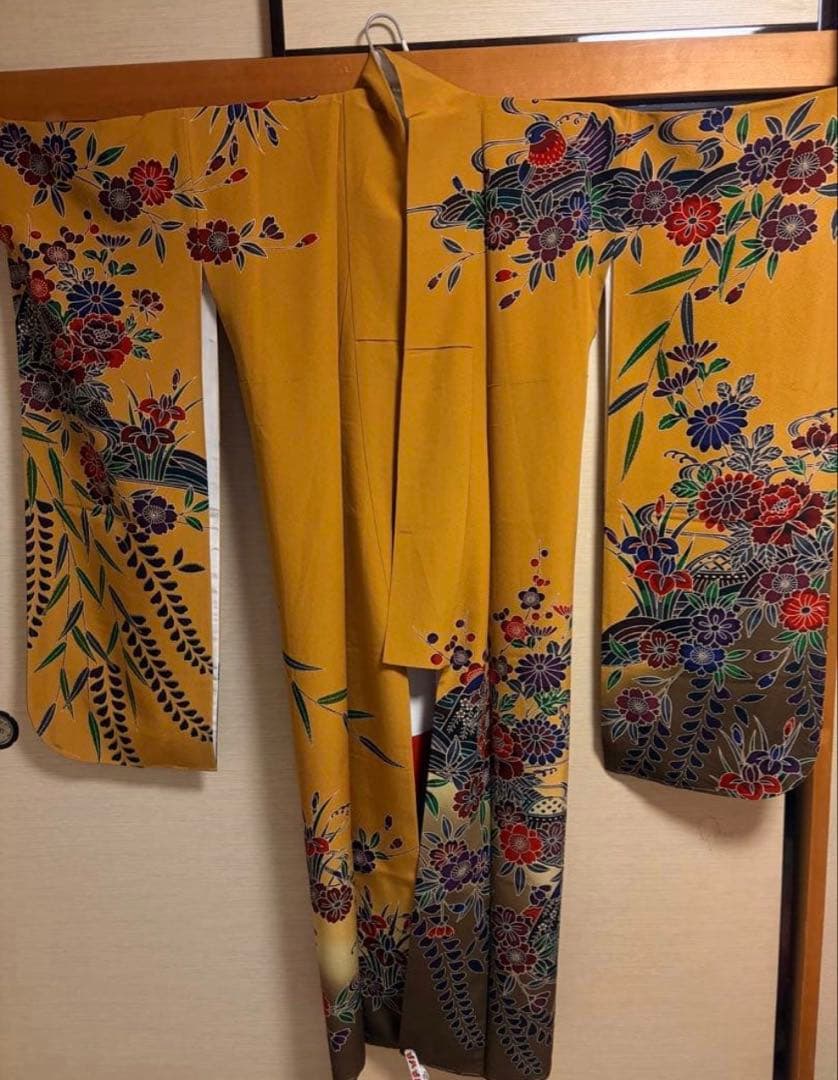 Ｋ*ａ様 【新品未使用品】紅型 振袖 長襦袢＋袋帯(使用品)セット