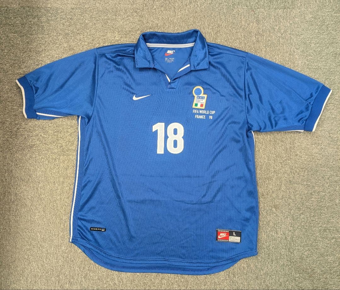 98 イタリア代表 ホーム 半袖 18 バッジョ ユニフォーム