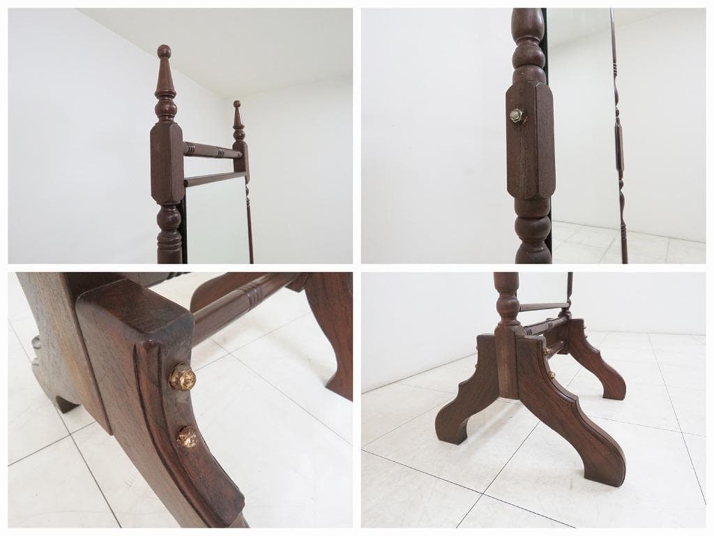 ショコラティエ様 ヴィンテージ クラシック スタンドミラー レトロ 姿見 鏡