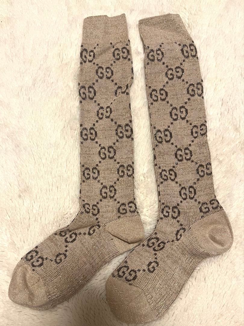 GUCCI グッチ レディース ラメ入り ソックス 靴下