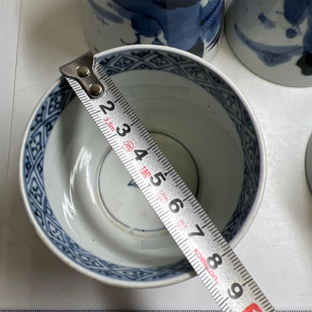 古伊万里染付そば猪口10客　口径約8㎝　東Y8-0122②タトチ