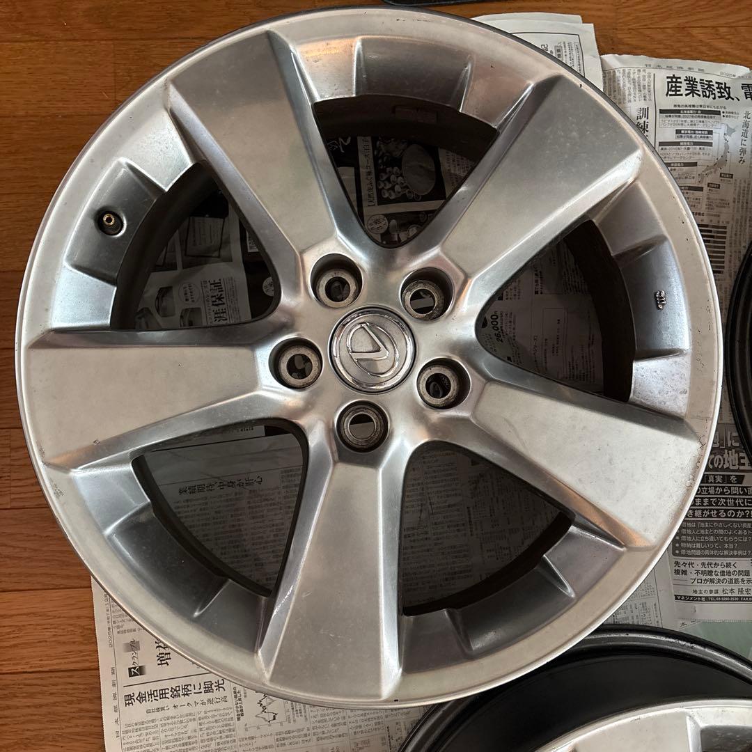 レクサス18インチ アルミホイール　シルバー