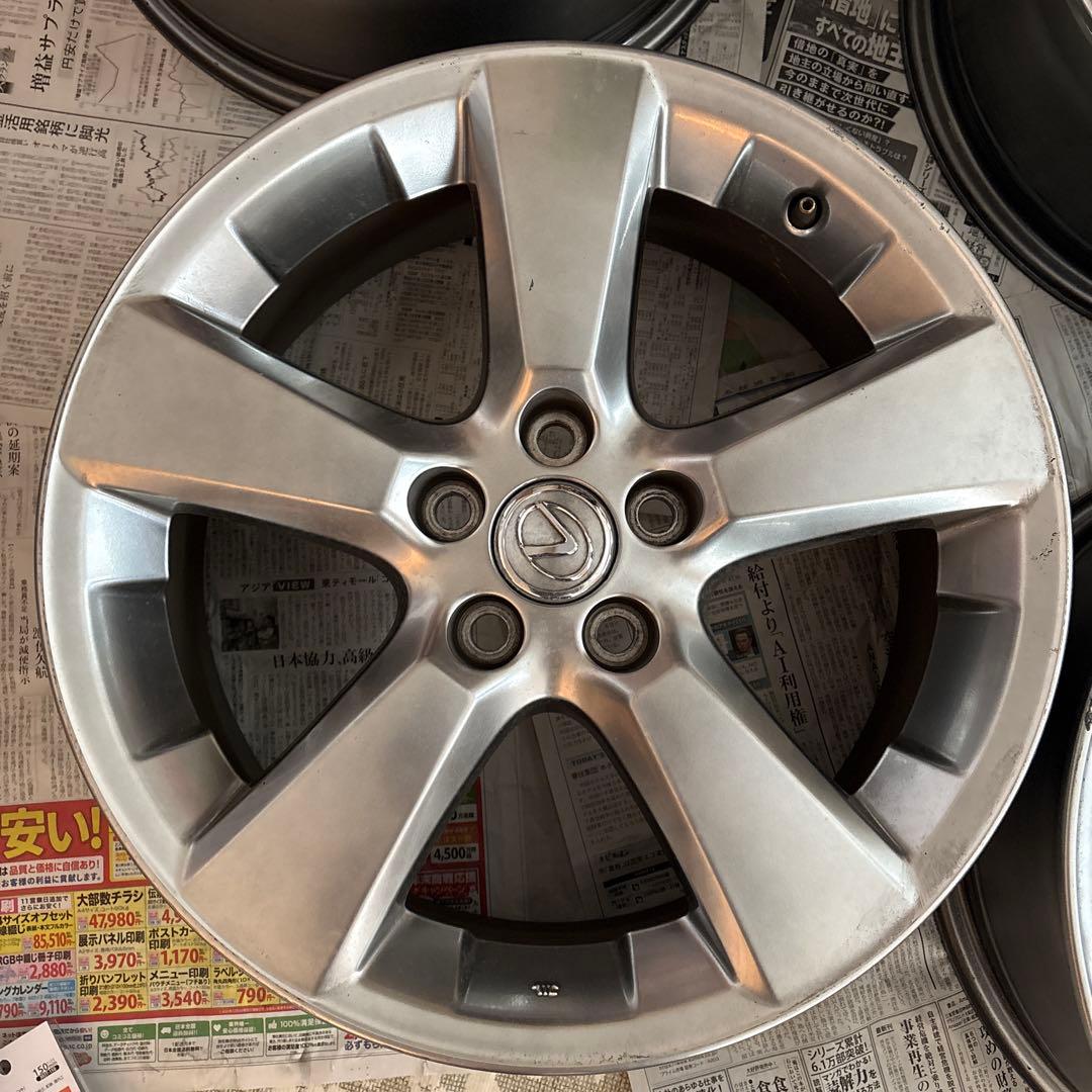 レクサス18インチ アルミホイール　シルバー