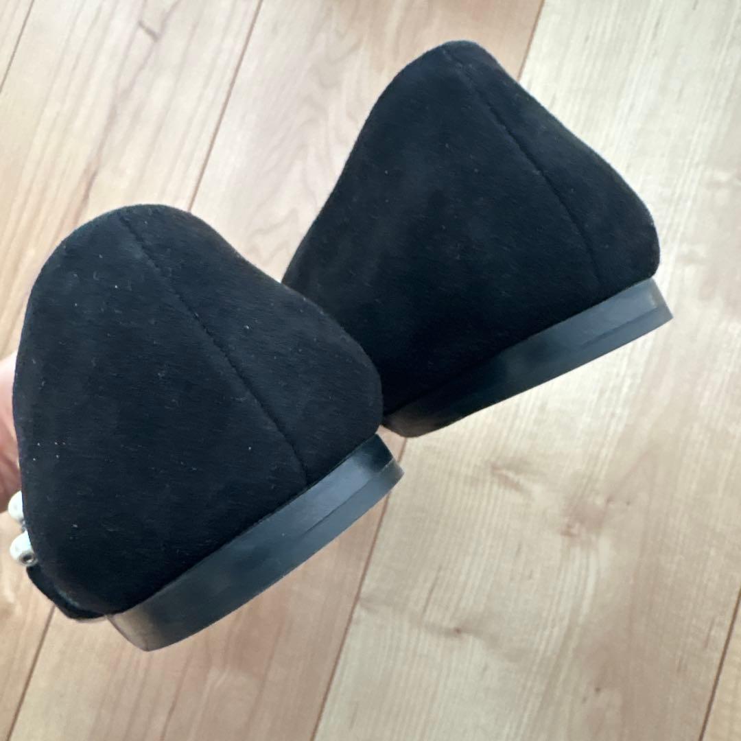 ジミーチュウ JIMMY CHOO パール スクエアトゥパンプス ブラック黒