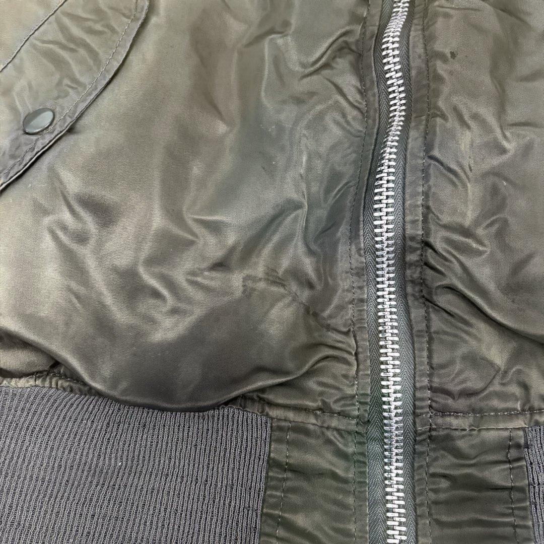 レア 80s USA製 ALPHA MA-1 フライトジャケット 三本線タグ L