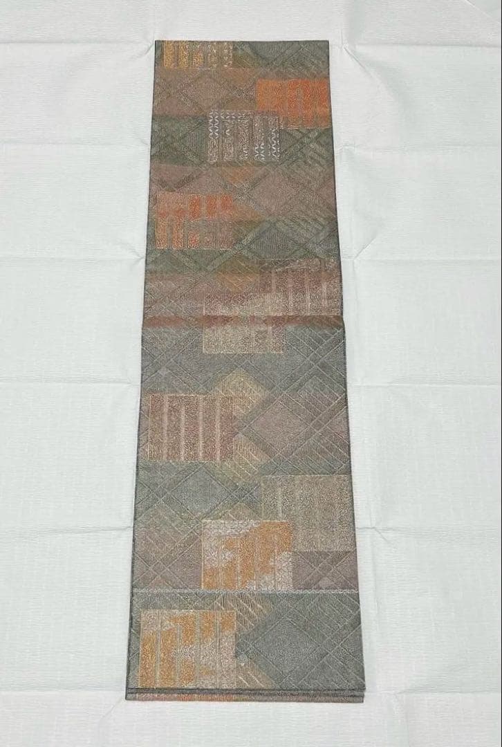 誉田屋源兵衛　袋帯　西陣織　源氏香　有職文様　格子　正絹　金糸　銀糸　美品　逸品