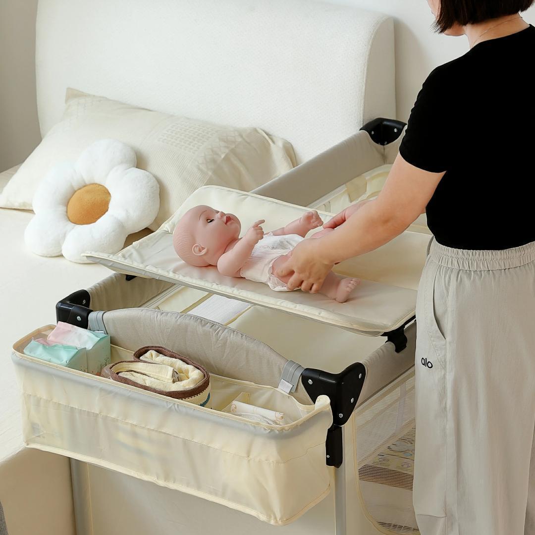 訳あり新品　ベビーベッド 折りたたみ ベビーサークル 1323-140