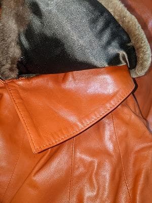 235　新品未使用タグ付保管品　ミンク　ラムレザー　ポンチョコート　ベルト