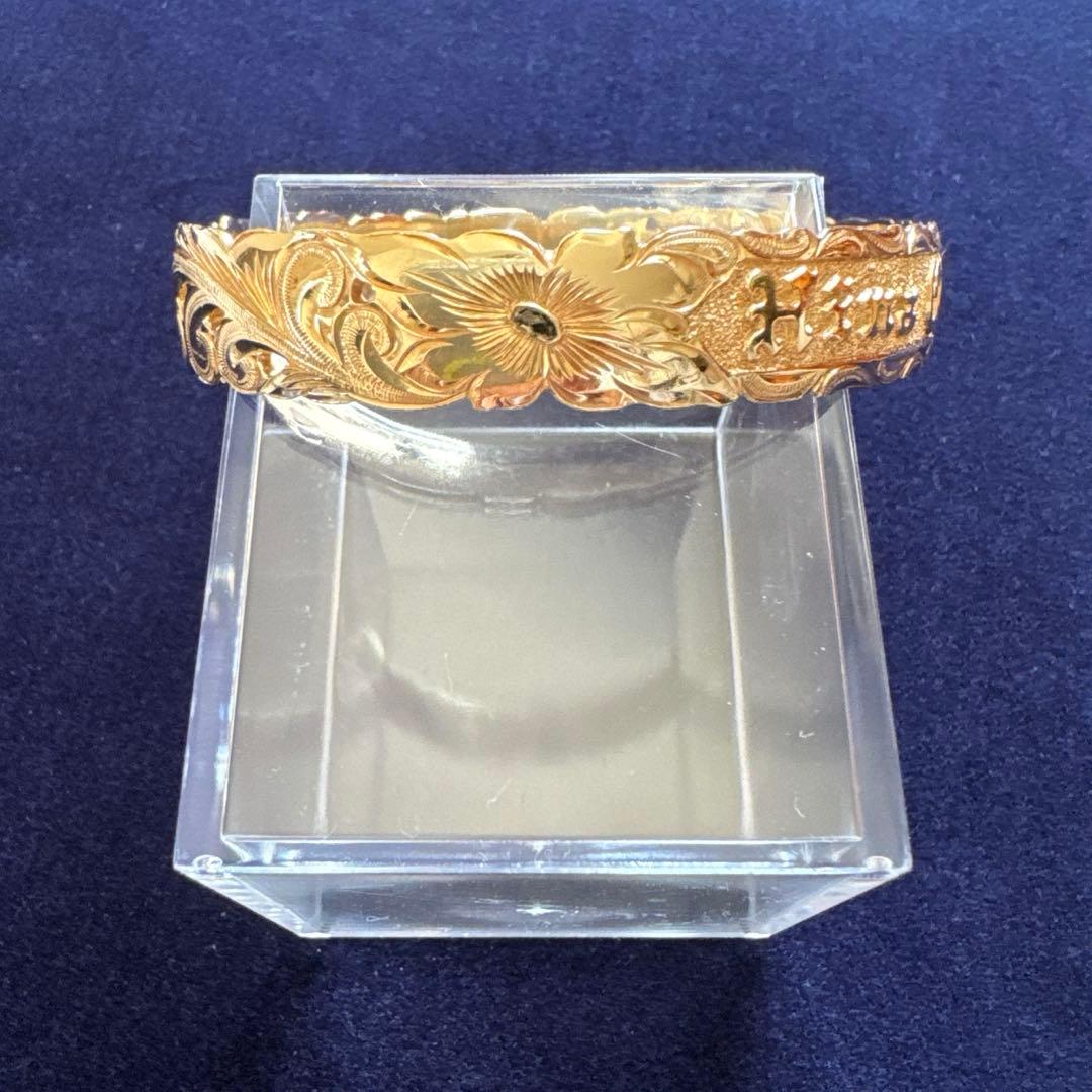 ア*ラ様 【VINTAGE 】HAWAIIAN JEWELRY バングル 14K
