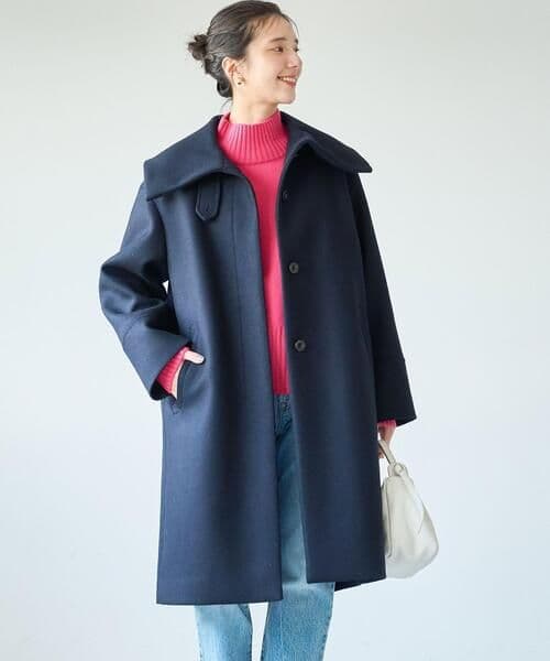 ＜SPINTOシリーズ＞ メルトン ビッグカラー コート