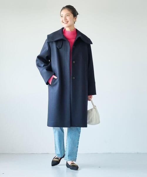 ＜SPINTOシリーズ＞ メルトン ビッグカラー コート