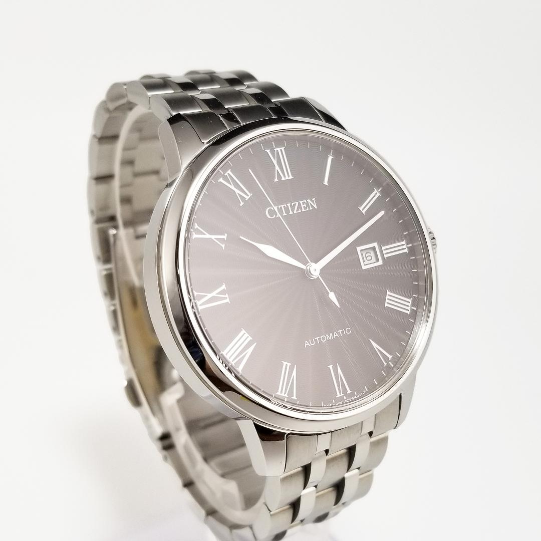 極美品 シチズン 自動巻 8210-S099935 ブラック文字盤 裏スケ