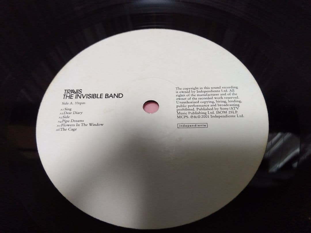 TRAVIS トラヴィス Invisible Band アナログ レコード LP