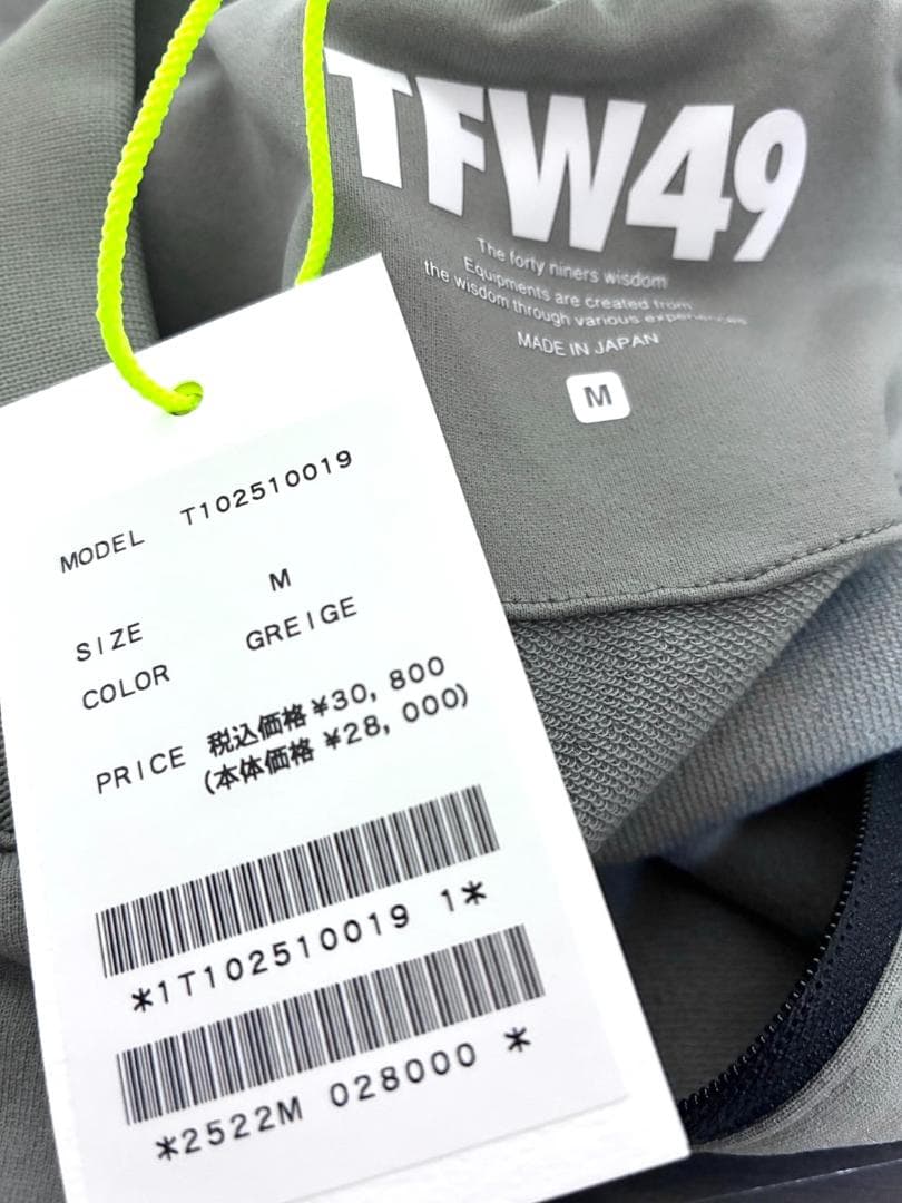 【早い者勝ち✨】新品 TFW49 メンズ 半袖 ハーフジップスウェット Mサイズ