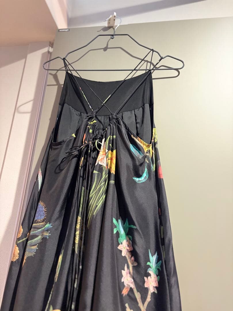 CABaN シルク HARVEST ロングワンピース ブラック