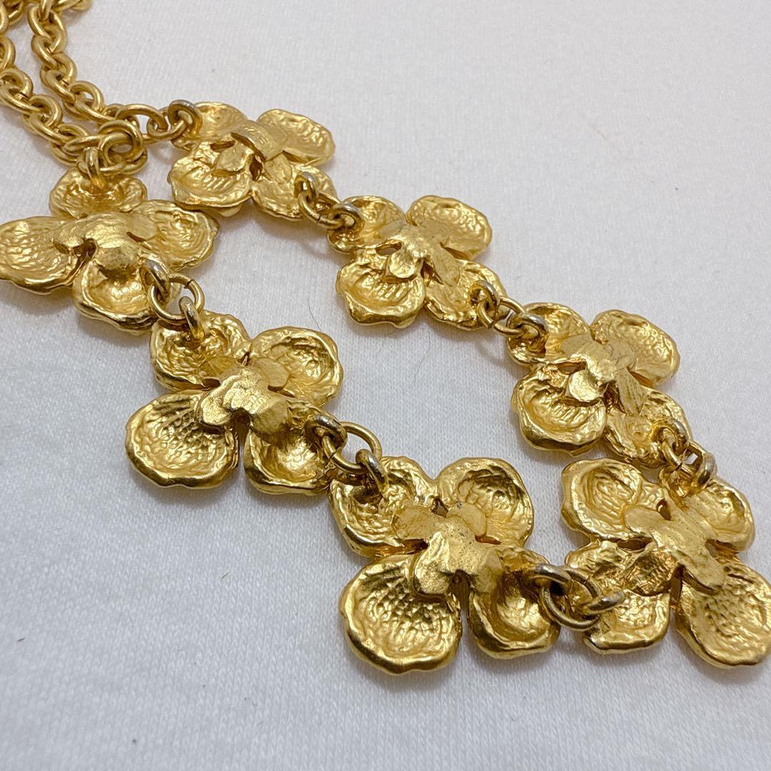 KENZO ケンゾー ゴールドカラー フラワー ネックレス 約46cm