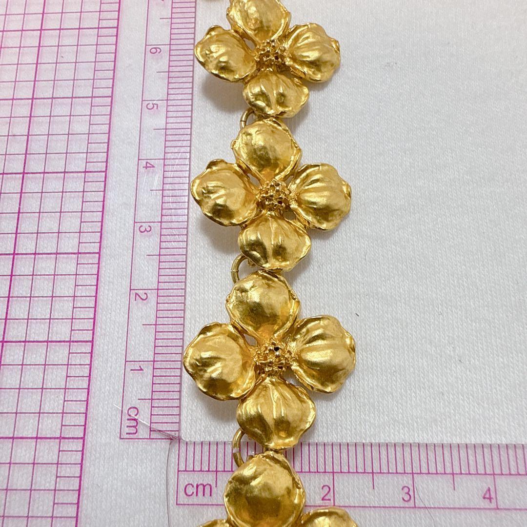 KENZO ケンゾー ゴールドカラー フラワー ネックレス 約46cm