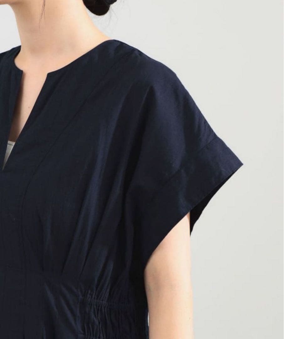 BEAMS別注 新作　ne Quittez pas ポプリン タック ワンピース