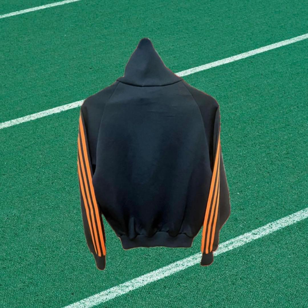adidas トラックジャケット ブラック × オレンジライン 70〜80s