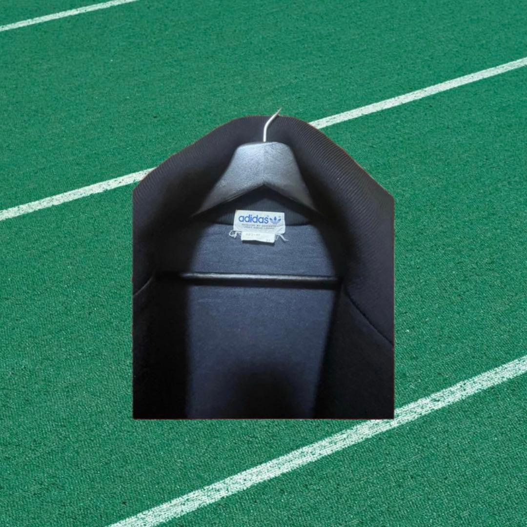 adidas トラックジャケット ブラック × オレンジライン 70〜80s