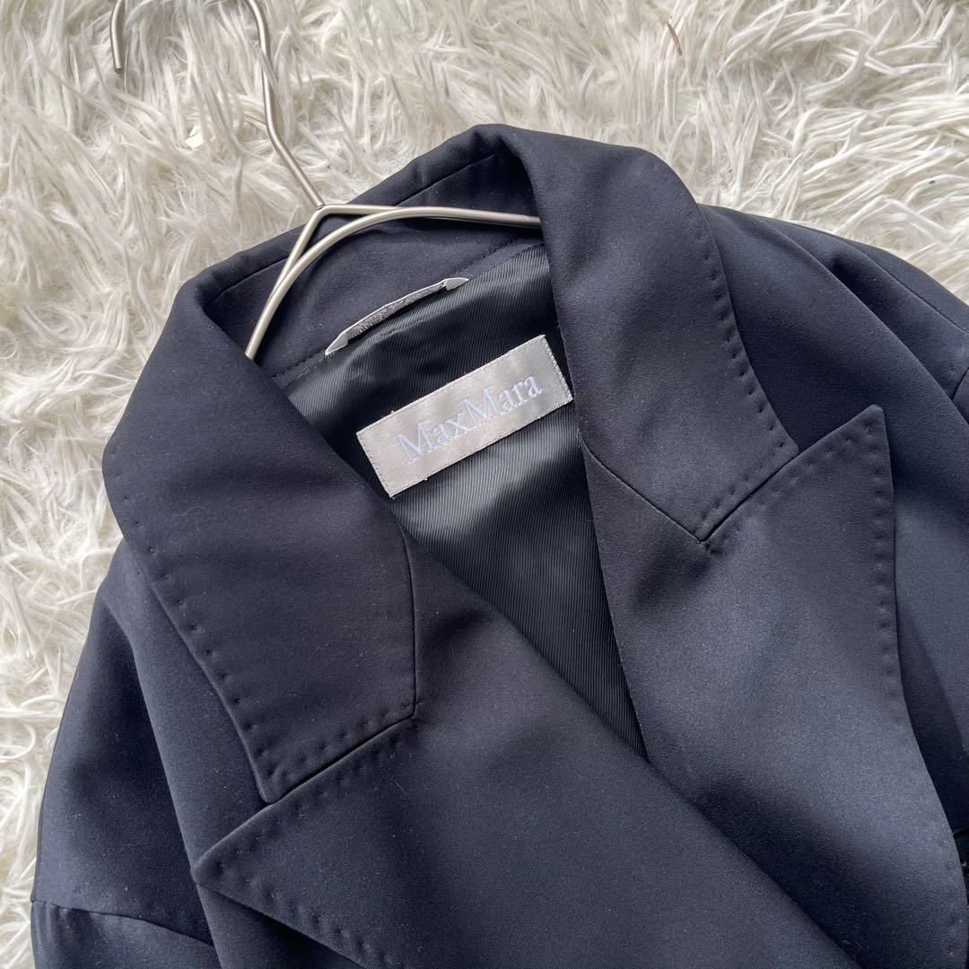 【極美品】マックスマーラ ロングトレンチコート ベルト付き 銀タグ ゆったり M