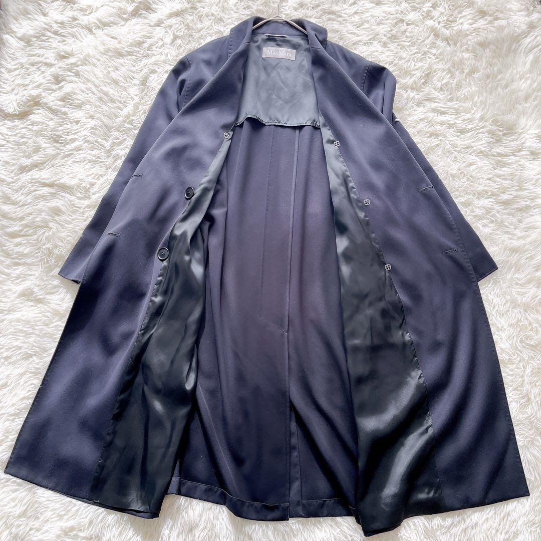 【極美品】マックスマーラ ロングトレンチコート ベルト付き 銀タグ ゆったり M
