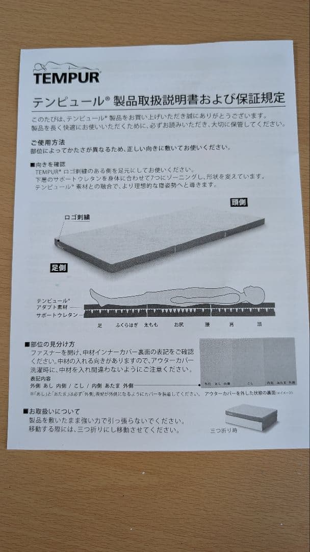 【美品】　テンピュール　ワンリュクスフトン　シングル